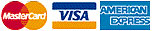 We accept MasterCard, Visa and American Express